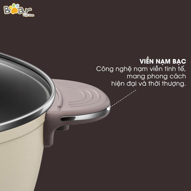 [FullBox-Giá Gốc] Nồi Lẩu Uyên Ương Bear 6L. Thiết Kế Hiện Đại. Thoải Mái Cho Cả Gia Đình (Hàng Nhập Khẩu - Có Sẵn)