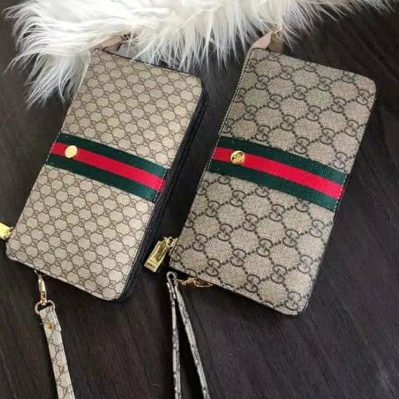 Gucci Ví Cầm Tay Vải Canvas Chống Thấm Nước Thời Trang