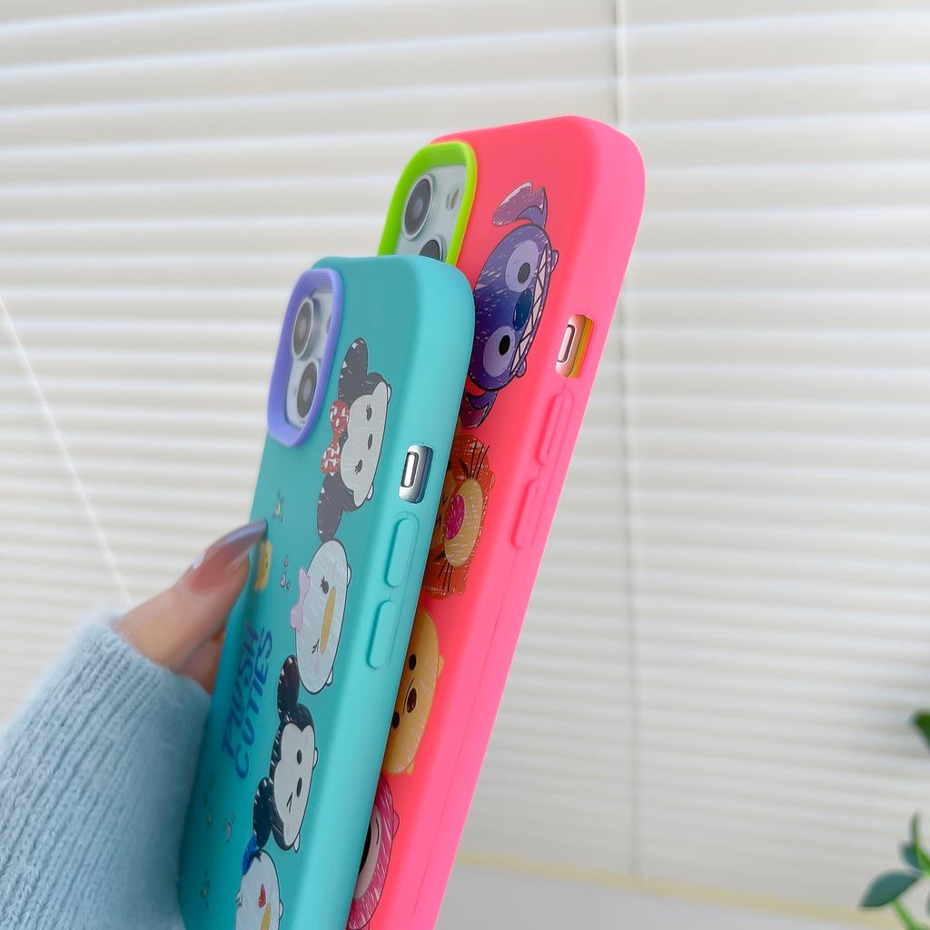 Ốp Điện Thoại in Hình Mickey Minnie 3 Trong 1 Cho IPhone 13 12 11 7Plus X XS XR XSMAX