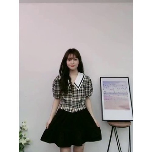 Chân váy ngắn hai tầng dáng xòe, đầm xòe hai lớp vải voan ulazzang siêu xinh