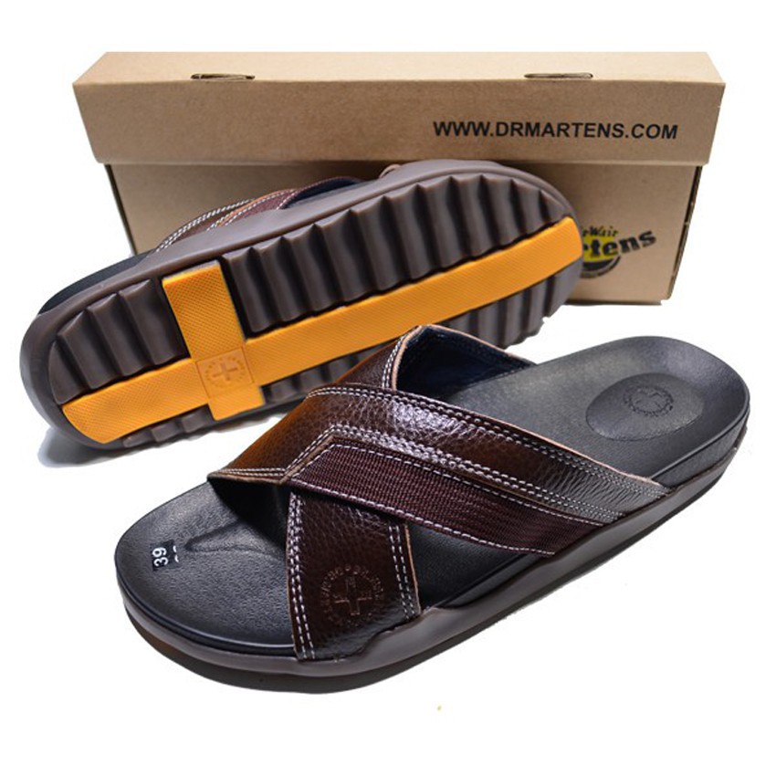 Dép Quai Ngang Nam Dr Martens Thái Lan, Dép Da Bò Đế Doctor Cao Cấp Dr4