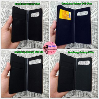 Bao Da S10 / S10 Plus / S10e / S10 5G Kiểu Dáng Gấp 2 Mặt Và Có Phối Ví Sang Trọng
