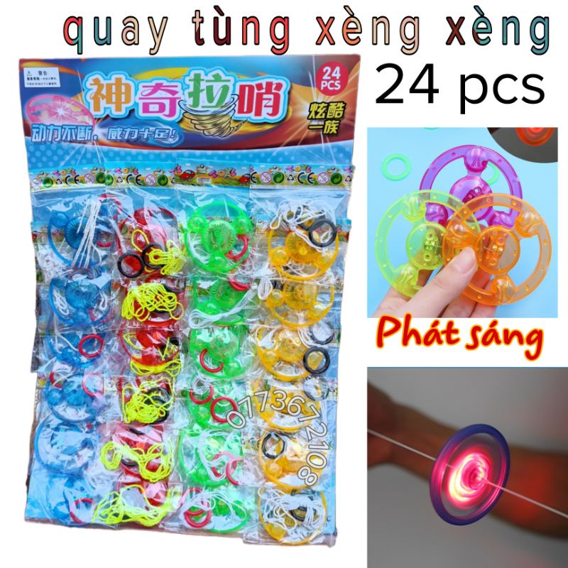 Vỉ 24 con quay tùng xèng xèng phát sáng