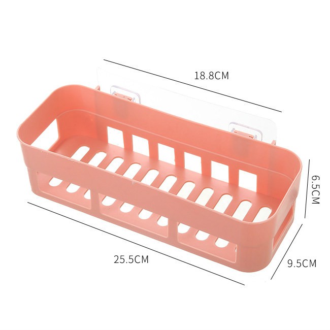 Khay kệ góc tam giác, chữ nhật nhà tắm, nhà vệ sinh dán tường hút chân không bằng nhựa