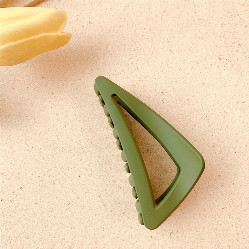 Flgo Kẹp Tóc Đuôi Ngựa Hình Tam Giác Màu Nhám Chống Trượt