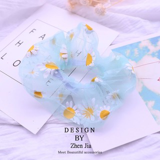 Dây cột tóc hình hoa cúc phong cách Hàn Quốc