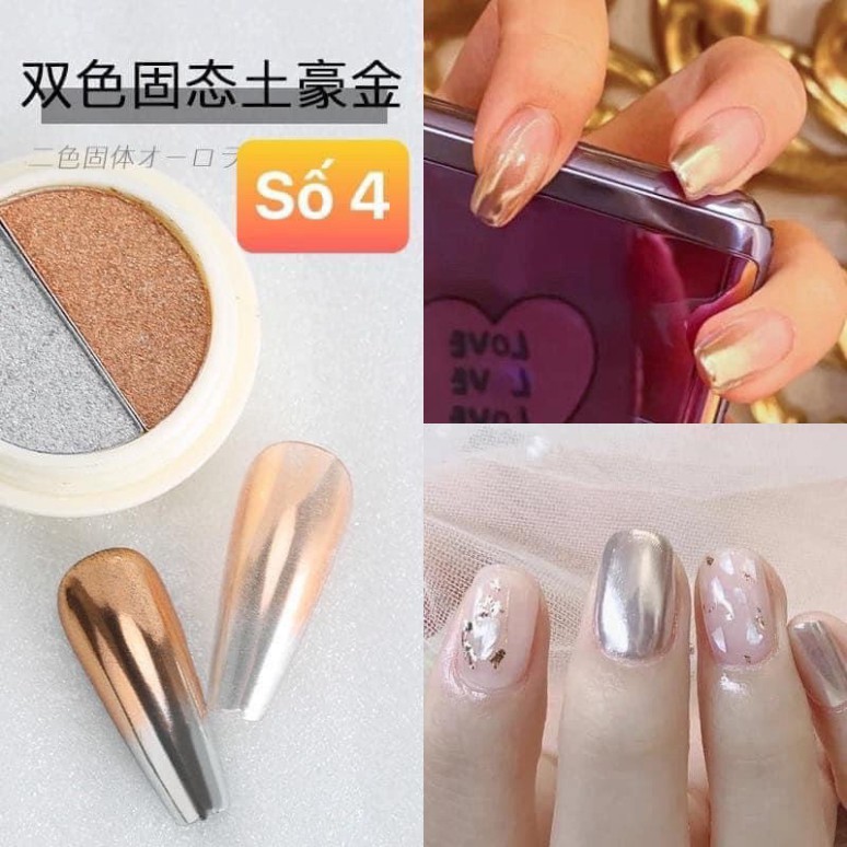 Bột tráng gương nén, Nhũ ombre 2 màu
