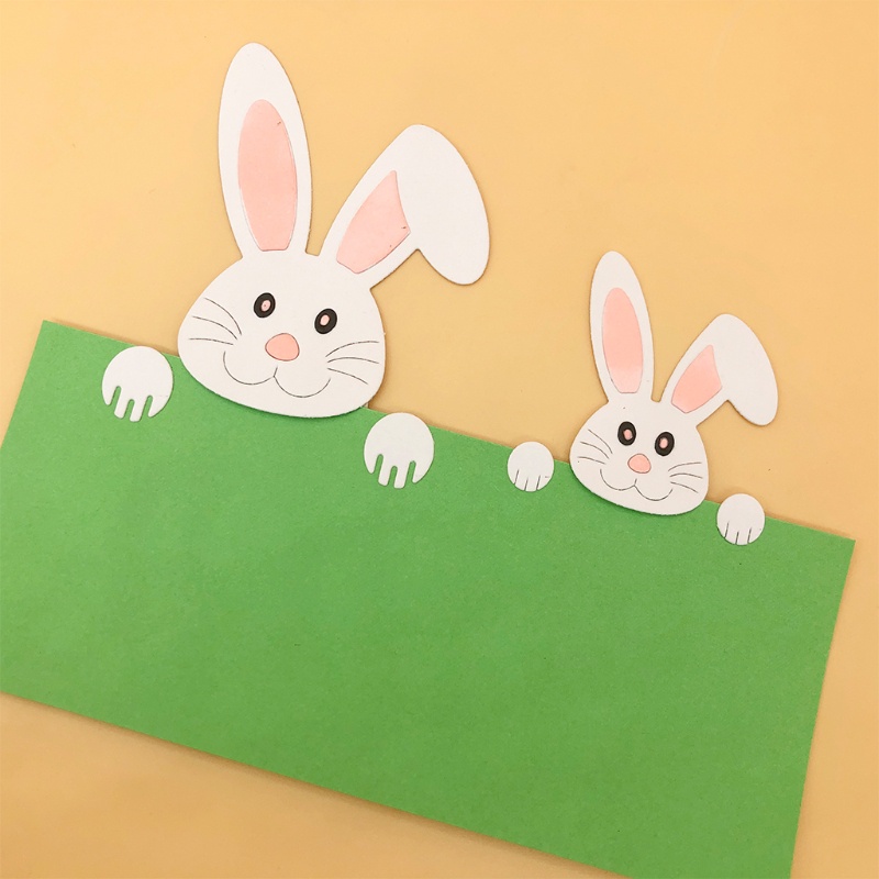 Khuôn Cắt Giấy Kim Loại Hình Thỏ Phục Sinh Xinh Xắn