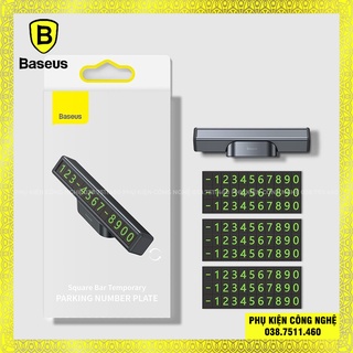 Bảng Số Điện Thoại Dạ Quang Dùng Trên Xe Hơi Baseus Square Bar Temporary Parking Number Plate