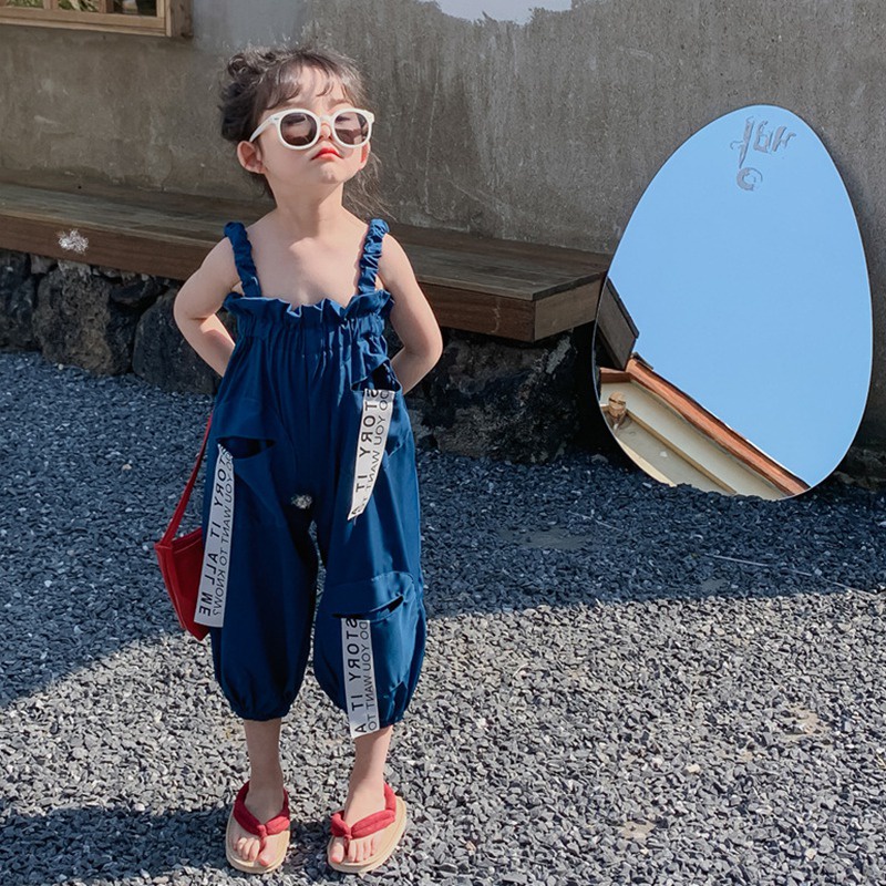 Bộ Áo Liền Quần Thời Trang Mùa Hè Hàn Quốc Cho Bé Gái