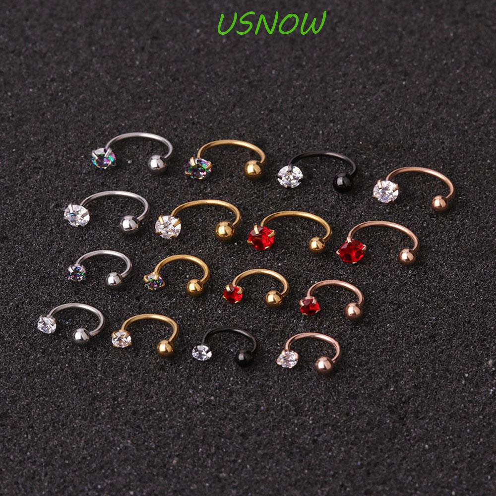 Khuyên Mũi Hình Chữ C Bằng Thép Không Gỉ 6mm / 8mm