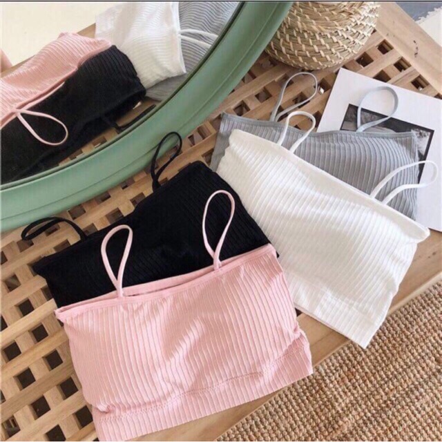 [Ảnh thật]Bra quây 2 dây cotton tăm mặc kèm sooc, blazer, sơ mi, vest,... siêu chất | BigBuy360 - bigbuy360.vn