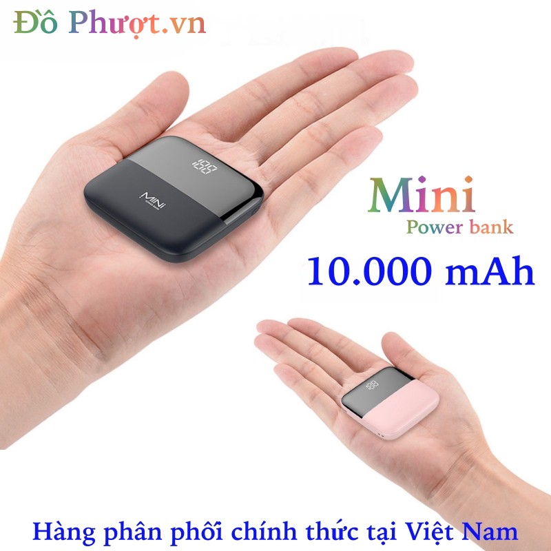 Sạc dự phòng 10.000 mAh mini 2 cổng USB