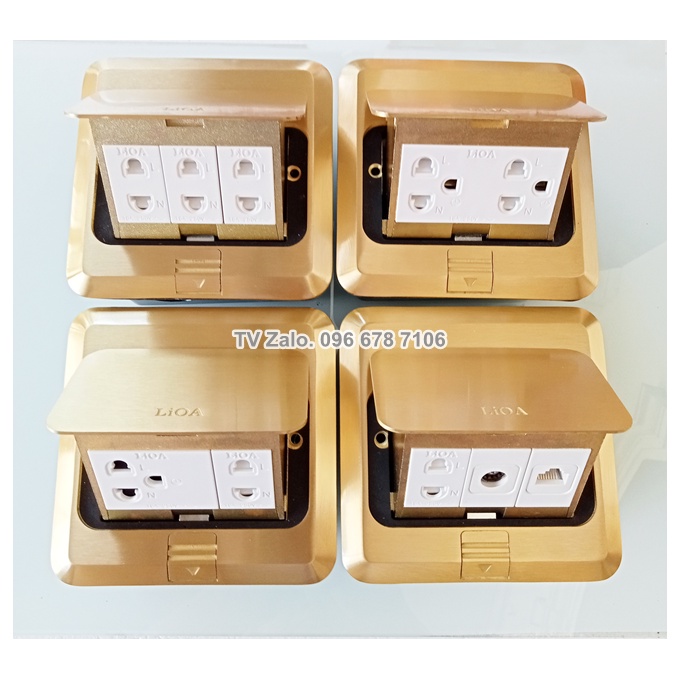 COMBO Ổ cắm Âm sàn - Ổ Mạng lan - Ổ TV LiOA Chính hãng