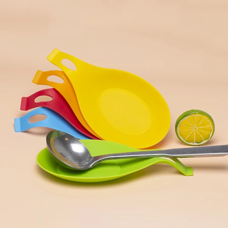 1 Miếng Lót Muỗng Silicon Chịu Nhiệt Màu Sắc Ngẫu Nhiên