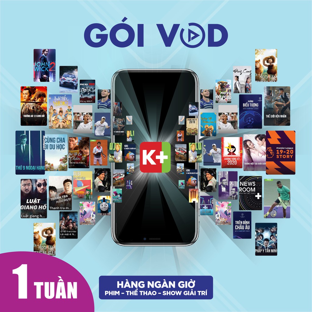 [Ứng dụng K+] Gói VOD- Thời hạn 1 tuần