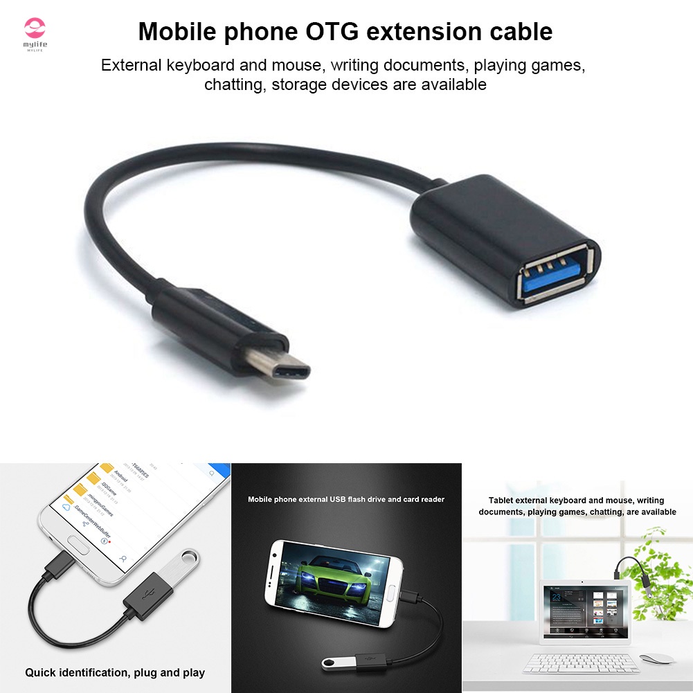 Cáp chuyển đổi dữ liệu OTG USB 3.1 Type C sang USB 3.0 dài 16cm