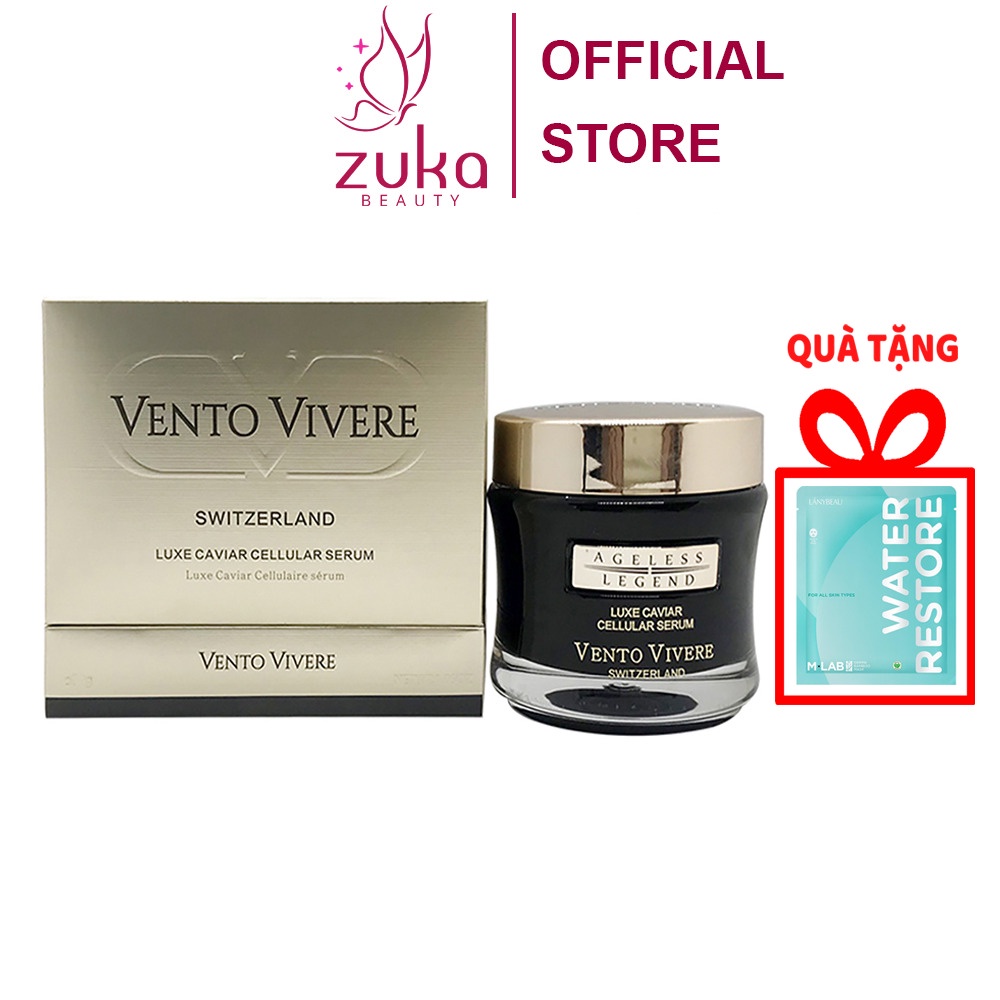 Kem Vento Vivere Luxe Cavia Thụy Sĩ hộp 30g dưỡng ẩm cho da lấy lại thanh xuân Zuka Beauty