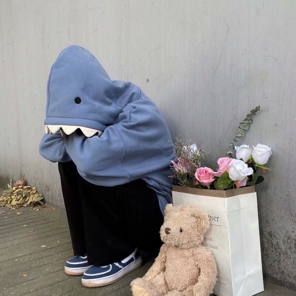 CÓ SẴN - Áo Hoodie mũ cá mập siêu đáng yêu | BigBuy360 - bigbuy360.vn