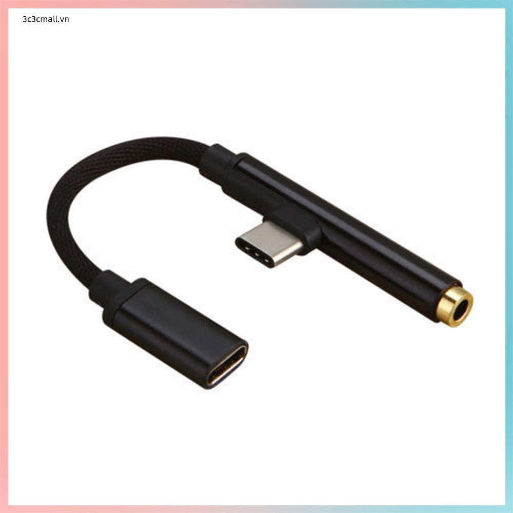 ✨chất lượng cao✨Type-C to USB-C 3.5mm Jack Audio Cable For Huawei P20 Audio Splitter