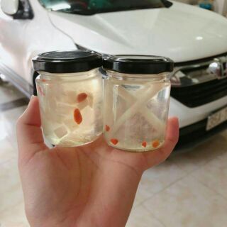 Hũ thuỷ tinh nắp thiếc 100ml làm sữa chua, bánh flan, chưng yến, đựng bột, mứt (màu nắp đen)