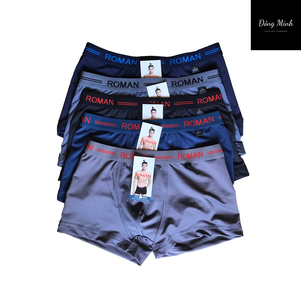 COMBO 5 Quần Lót Nam(Sịp nam) 05 Màu,Đùi Boxer,Thun Lạnh,Lưng Thun 3cm