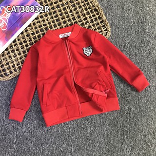 Quần áo trẻ em -Áo khoác trơn có logo KENZO cho bé 1-8 tuổi