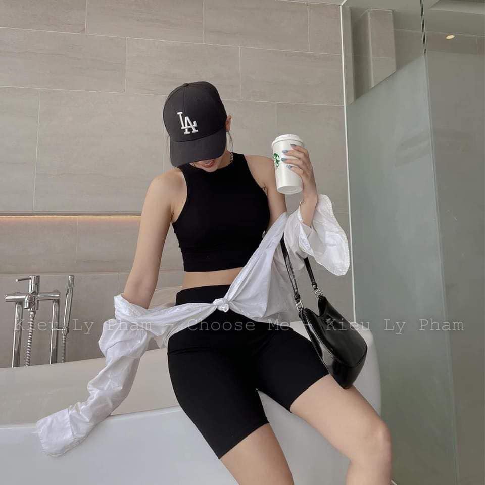 Áo croptop nữ, áo croptop balo gân tăm loại đẹp form ôm body, croptop màu trơn