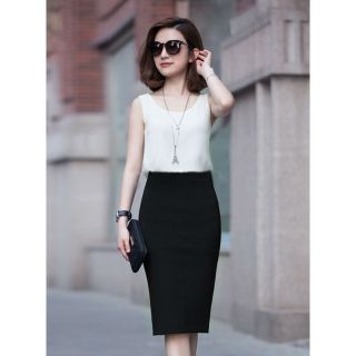[ Mã WASTRUN4 giảm 10% tối đa 30K đơn 99K] Chân váy bút chì dài tới gối xẻ sau nhiều màu