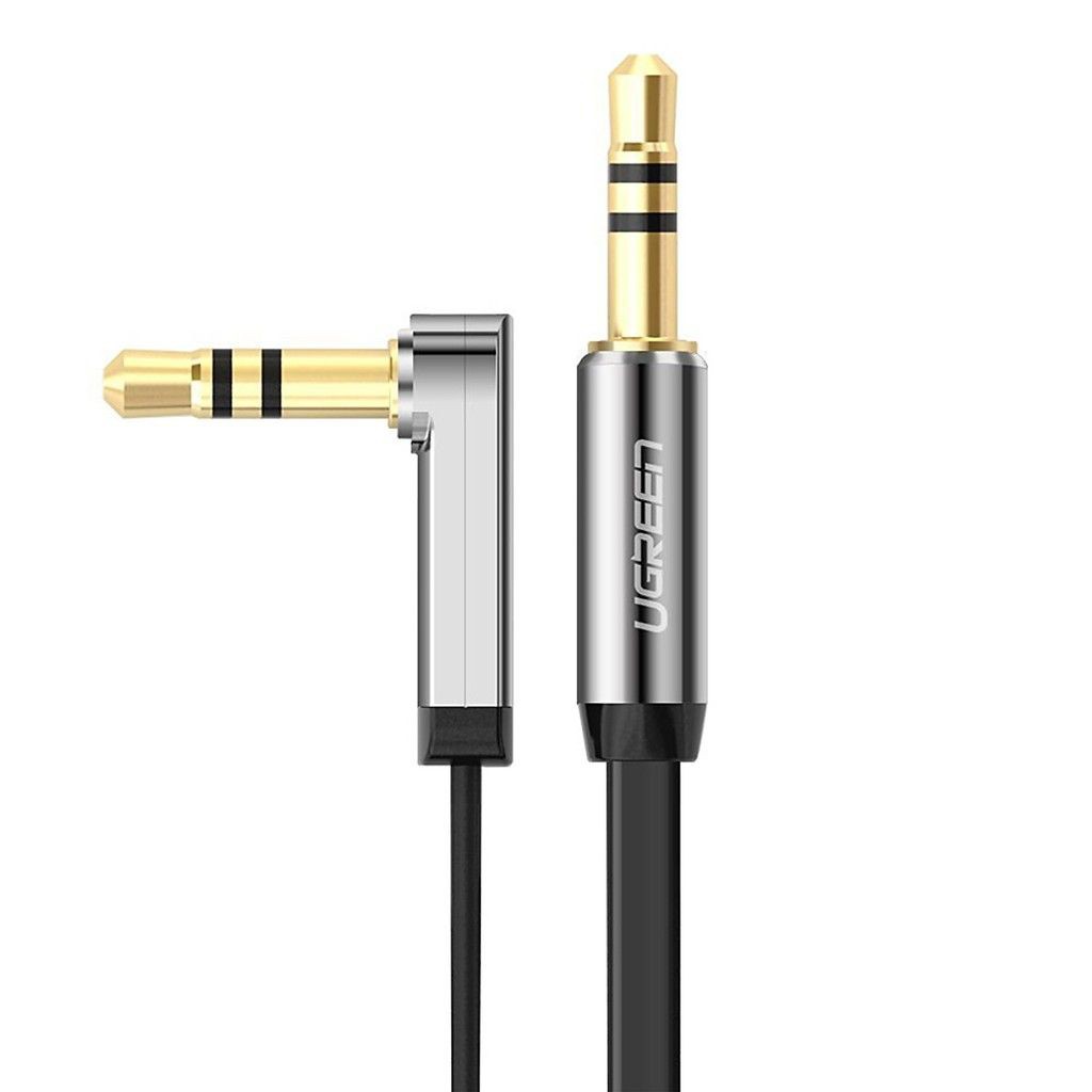 Cáp Audio Âm Thanh 3.5mm 1M Đầu Gập chữ L cao cấp Ugreen 10597 - Hàng Chính Hãng bảo hành 18 tháng