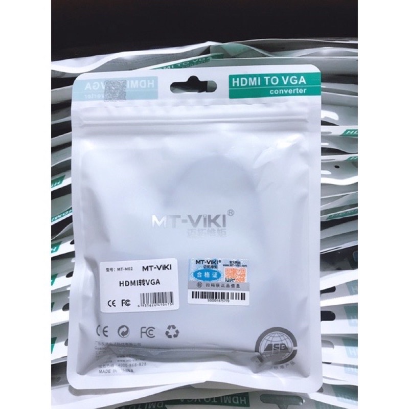 [Chính Hãng] Cáp chuyển đổi VIKI  chính hãng từ HDMI sang VGA 1080P cho máy chiếu, laptop, PC chuyên dụng, hàng xịn xò.
