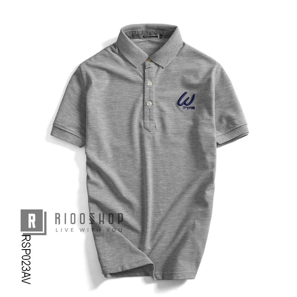 Áo nam thun polo có cổ, áo có cổ nam đẹp W RSP023 đẹp, chất lượng, ngắn tay, form rộng, đơn giản, một màu, big size