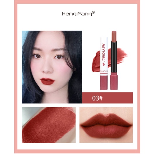 Set Son Nội Địa Trung 4 Cây Heng Fang Hey Girl Lên Màu Chuẩn Bền Màu