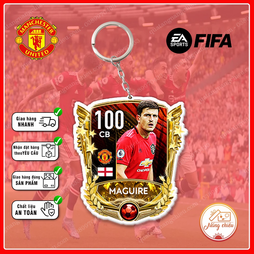 Móc Khóa Harry Maguire, CLB bóng đá Manchester United ☘️MÓC KHÓA THẺ CẦU THỦ☘️