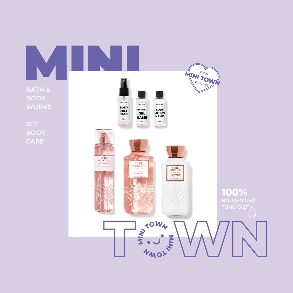 PURE WONDER - Xịt Thơm Body Mist Sữa Dưỡng Thể Body Lotion lưu hương toàn thân Bath & Body Works | BigBuy360 - bigbuy360.vn