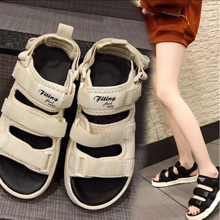 Giầy Sandal Nam Nữ Đế Chữ - quai hậu nam nữ học sinh quai ngang đen funll