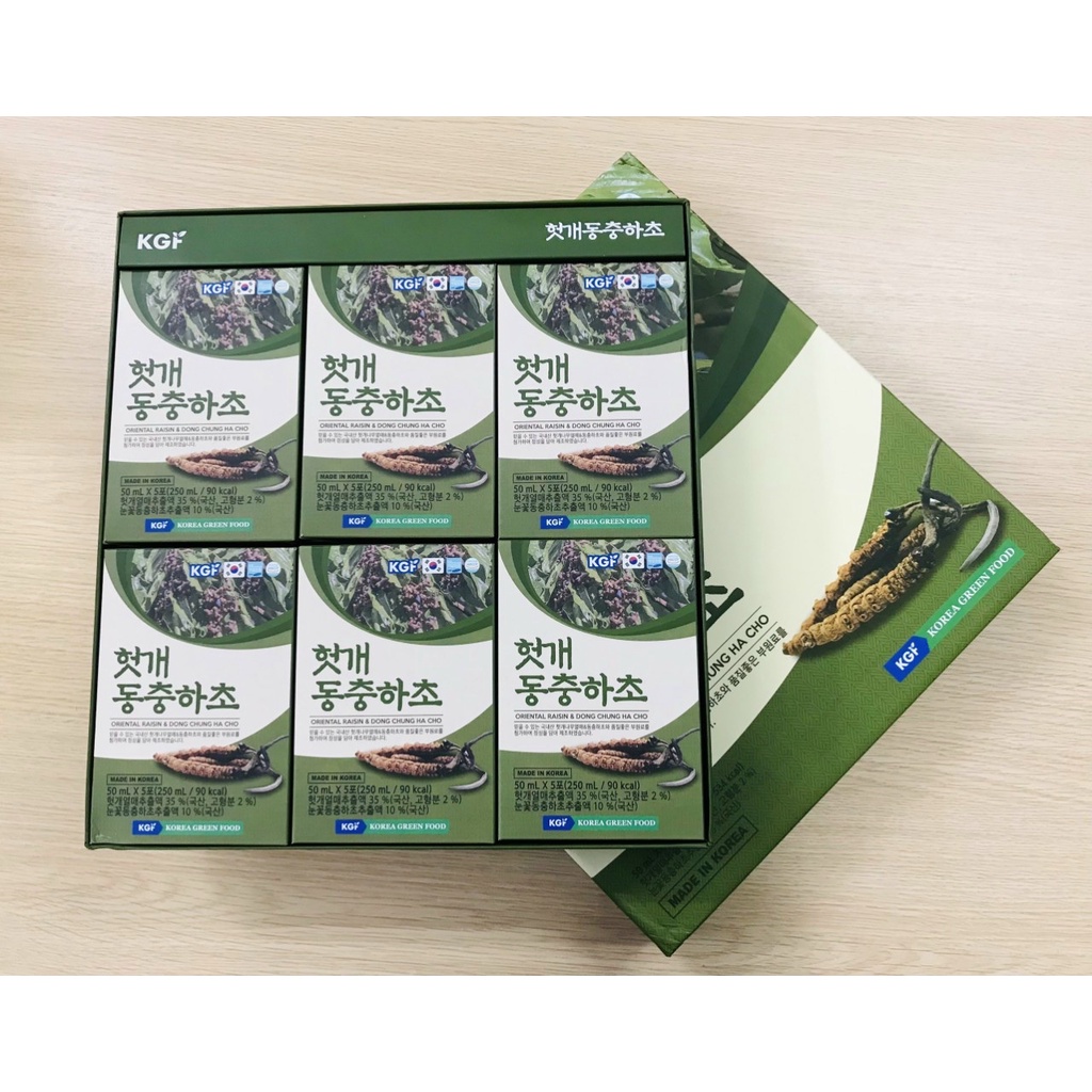 NƯỚC MÁT GAN ĐÔNG TRÙNG GIẢI ĐỘC GAN KGF HÀN QUỐC 50ML X 30 GÓI