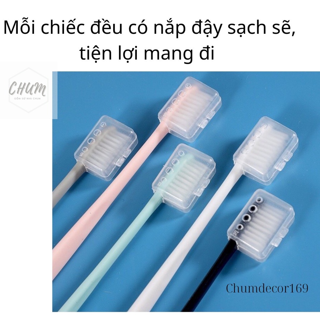 Set túi 10 bàn chải có nắp đậy hàng xuất Nhật D7
