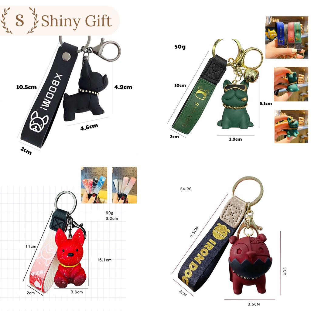 Móc khóa siêu cute hot trend bulldog đục đủ màu sắc
