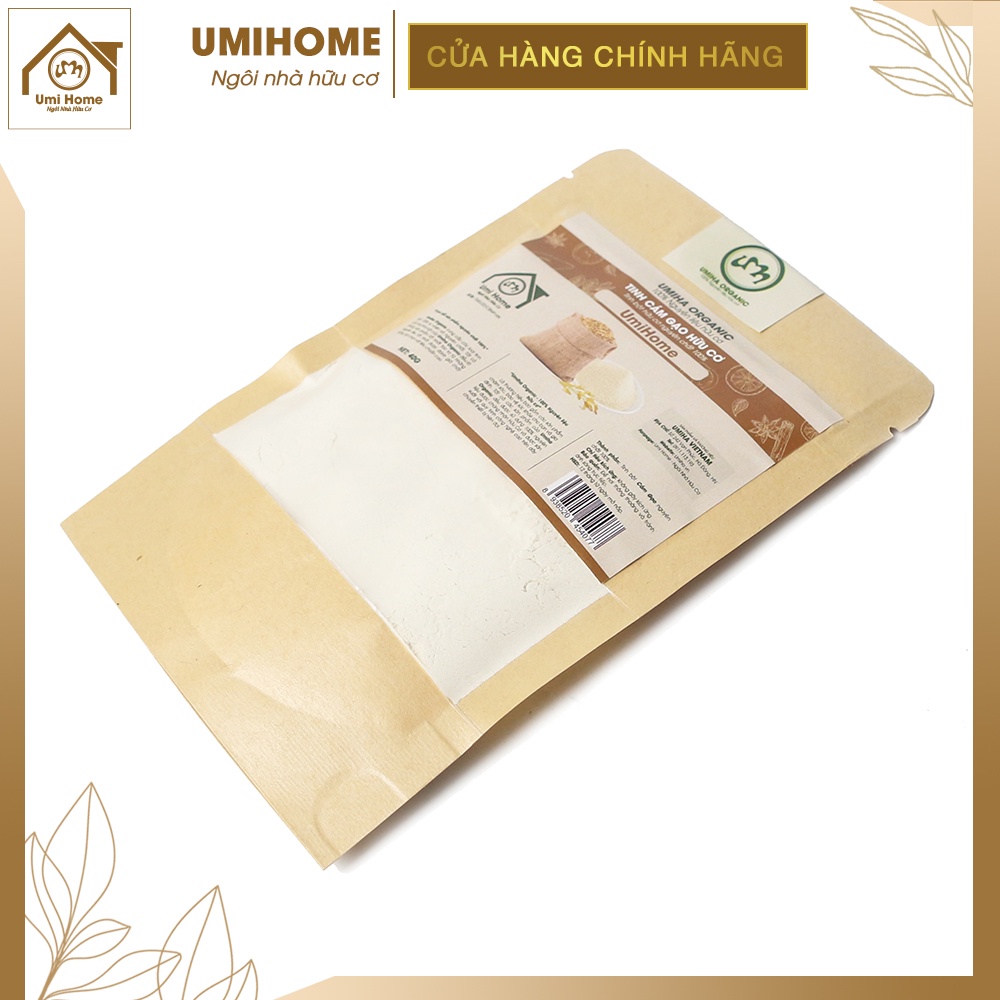 Tinh Cám Gạo đắp mặt hữu cơ UMIHOME nguyên chất 40g tắm trắng body và tẩy tế bào chết hiệu quả