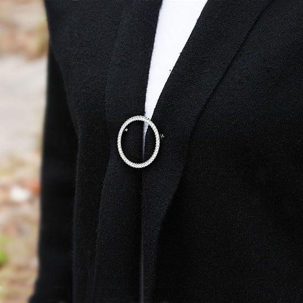 Ghim CàI ÁO HìNh TròN ĐíNh Kim Cương Giả ThờI Trang Cho Nữ|Son Môi Màu Sắc Thời Trang|Phụ Kiện Bằng Hợp Kim Chất Lượng|Trang Sức Vòng Cổ