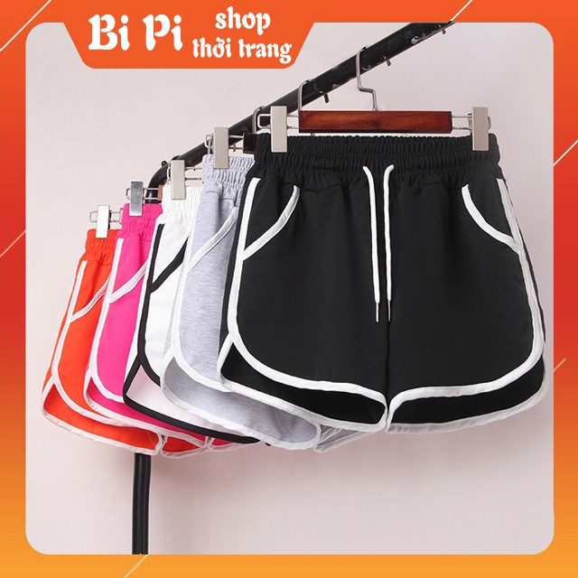 Quần short đùi nữ thể thao chất thun dày dặn co giãn thoải mái