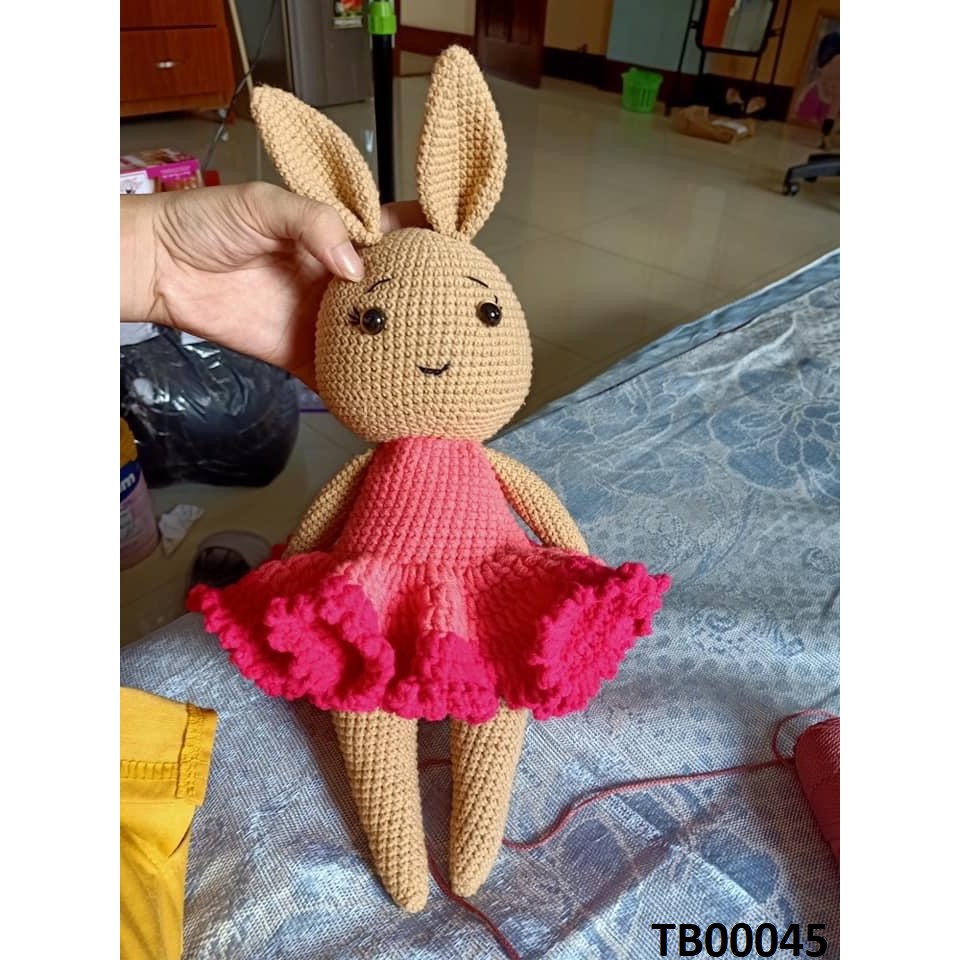 Thỏ nâu váy hồng xinh đẹp - Thú bông cao cấp cho trẻ em