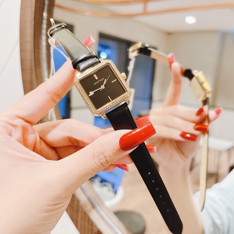 Đồng hồ nữ Armitron dây da, kích thước 26.5mm