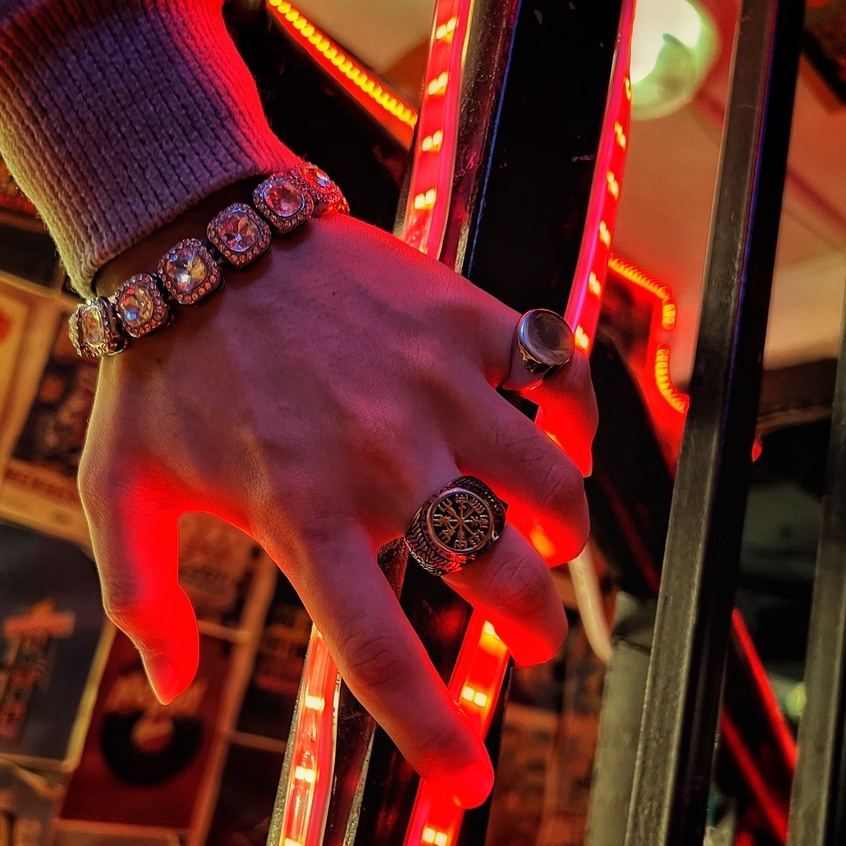 Lắc tay nam tenis cuban thời trang Libery  - Mẫu V012