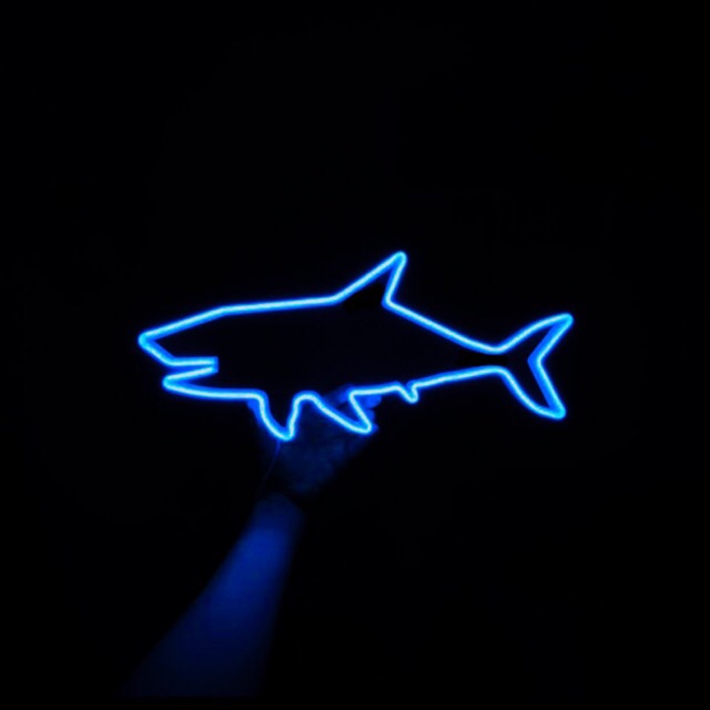 Đèn 𝐍𝐞𝐨𝐧 "Cá Mập Cắn Cáp" trang trí decor phòng (TẶNG NGAY mạch điều khiển tích hợp)