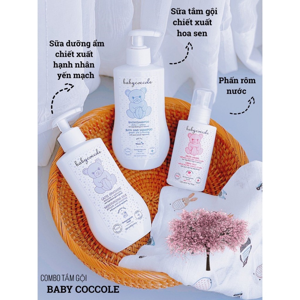 Combo Tắm gội dưỡng ẩm Baby coccole 250ml