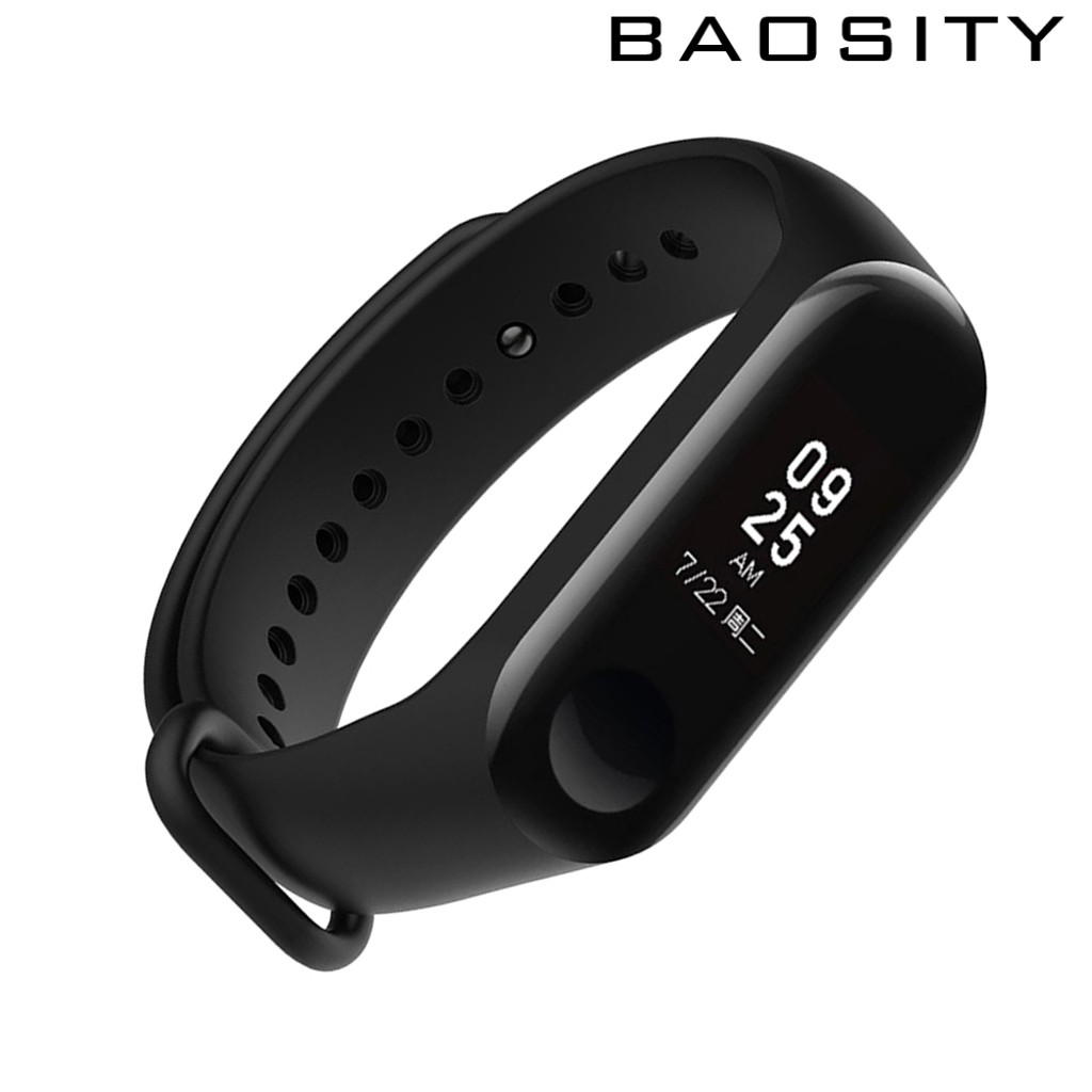 Dây Đeo Thay Thế Chất Liệu Silicon Màu Trơn Cho Xiaomi Mi Band 3