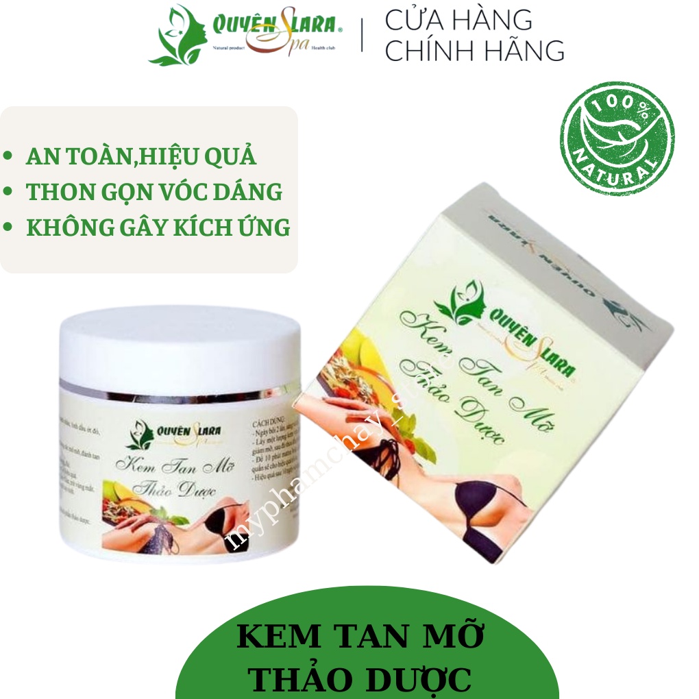 Kem Tan Mỡ Thảo Dược QuyênLara,Giảm Ngay 4-8 cm Sau 2 Tuần,Cân Hết Tất Cả Các Loại Mỡ Thừa Lâu Năm 160g Chính Hãng