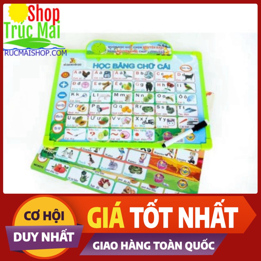 Bảng chữ cái thông minh dạy song ngữ, phát âm chuẩn cả tiếng anh và tiếng Việt
